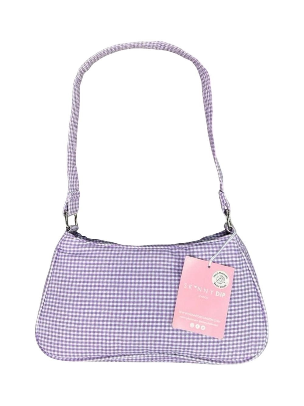 SkinnyDip London Gianna Gingham Shoulder Bag - 11” x 5.5” x 4”